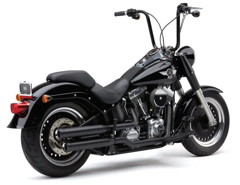 3" Nh Series Slip Ons Black Fat Boy/Dce 07 17 - COBRA