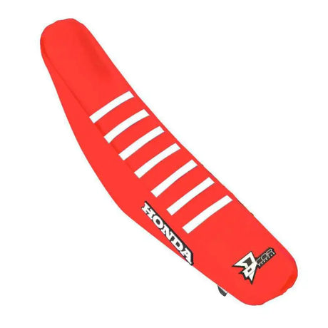 D-COR 30-10-081 Seat Cover Red W/White Ribs Hon