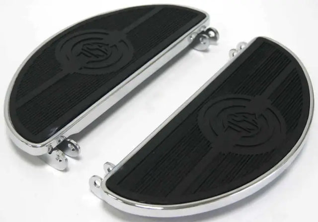 30-151 Floorboard Set Oval W/Usa Logo Flst 86 17 Flt 84 Up