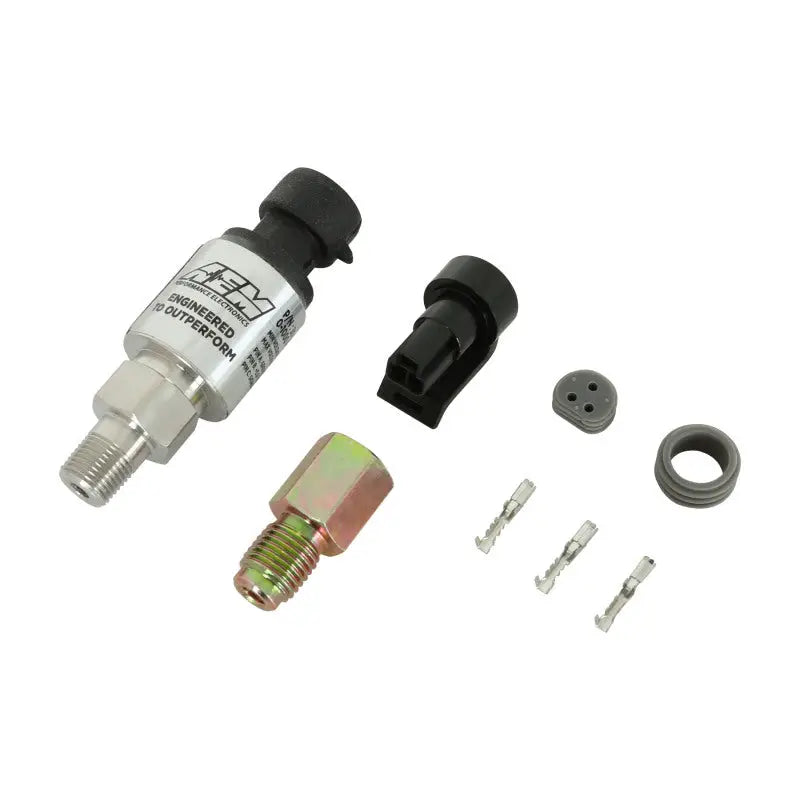 AEM 30-2130-1000 30-2130-1000 AEM 1000 PSIg Stainless Sensor Kit - 1/8in NPT Male Thread to -4 Adapter