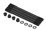 Four black engine head studs with nuts and washers in 30-33950 H.T. Steel Cylinder Stud Kits