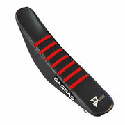 D-COR 30-65-005 Seat Cover Black/Red Ribs