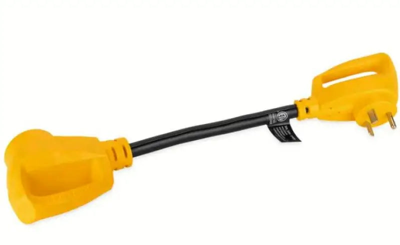 Yellow RV power adapter Wergrip Dogbone Card CSA for RV parts & accessories