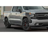 Silver Chevrolet Silverado pickup truck with Maxway Octa Series step bar for cool style