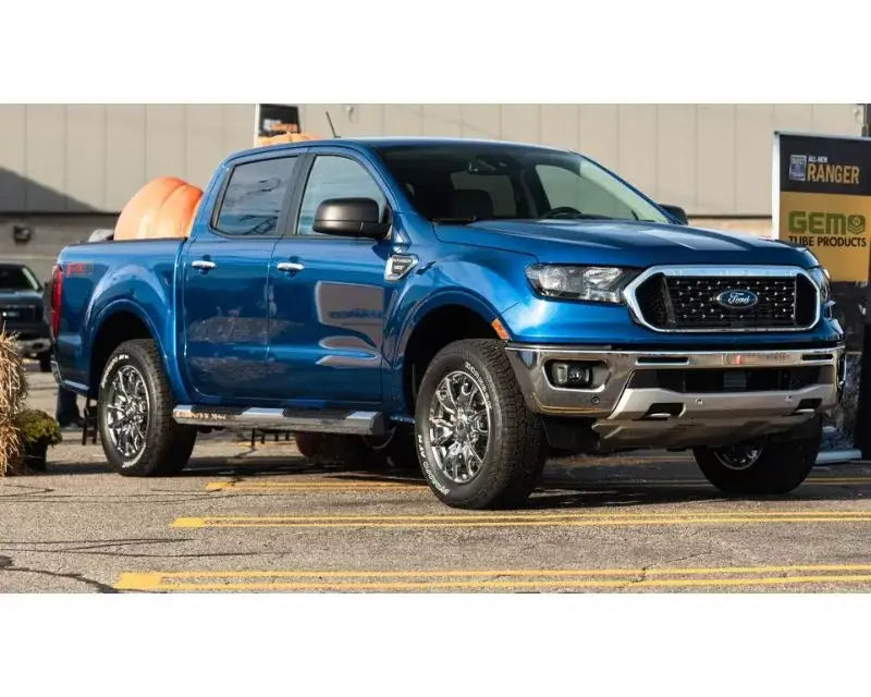Blue 2019 Ford Ranger with Maxway Octa Series step bar