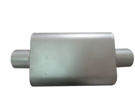 Silver rectangular inlet exhaust muffler from 3003AS Speedfx for optimal performance