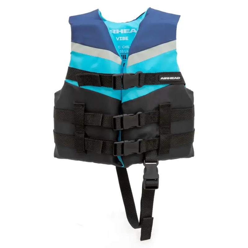 Blue and black Airhead Vibe life vest for safe water fun