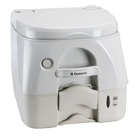 Portable camping toilet with Dometic Toilet Prtbl 974-Gray for easy outdoor use