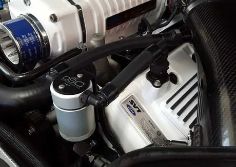 J&L 3012D-C J&L 07-14 Ford Mustang GT500 Driver Side Oil Separator 3.0 - Clear Anodized