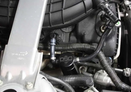J&L 3014P-B J&L 11-17 Ford Mustang V6 Passenger Side Oil Separator 3.0 - Black Anodized