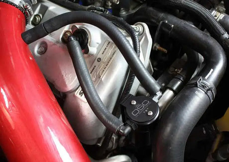 J&L 3018P-B J&L 99-04 Ford Mustang SVT Cobra Passenger Side Oil Separator 3.0 - Black Anodized