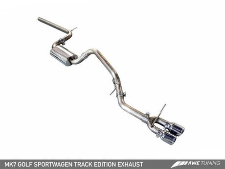 AWE Tuning 3020-22016 AWE Tuning VW MK7 Golf SportWagen Track Edition Exhaust w/Chrome Silver Tips (90mm)