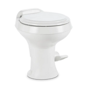 Dometic 300-Ss /Rt/White toilet, high-quality construction, stainless steel hardware, easy installation, RV, trailers, easy-to-clean porcelain bowl, full residential size seat, efficient 360-degree flush, ergonomic height, comfort, convenience, RV, Automotive, Powersports, off-road, marine, exterior, truck accessories, interior, truck bed, rv parts, Inside RV, RV Parts Shop, Exterior Parts & Accessories, RV Sanitation Sewer Hoses waste valves holding tanks, AVADA - Best Sellers