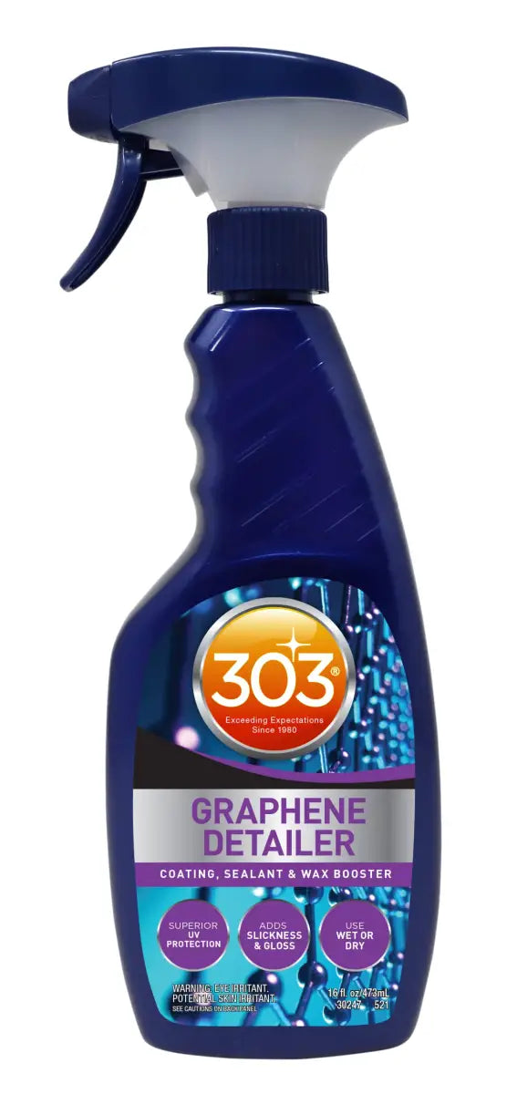 Blue spray bottle of 30247 303 Graphene Detailer for that show-stopping shine on your vehicle’s paint