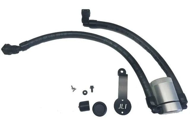 J&L 3024D-C J&L 18-19 Ford Mustang GT Driver Side Oil Separator 3.0 - Clear Anodized