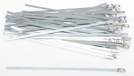 HELIX 304-5008 Stainless Steel Cable Ties 8" 50/Pk