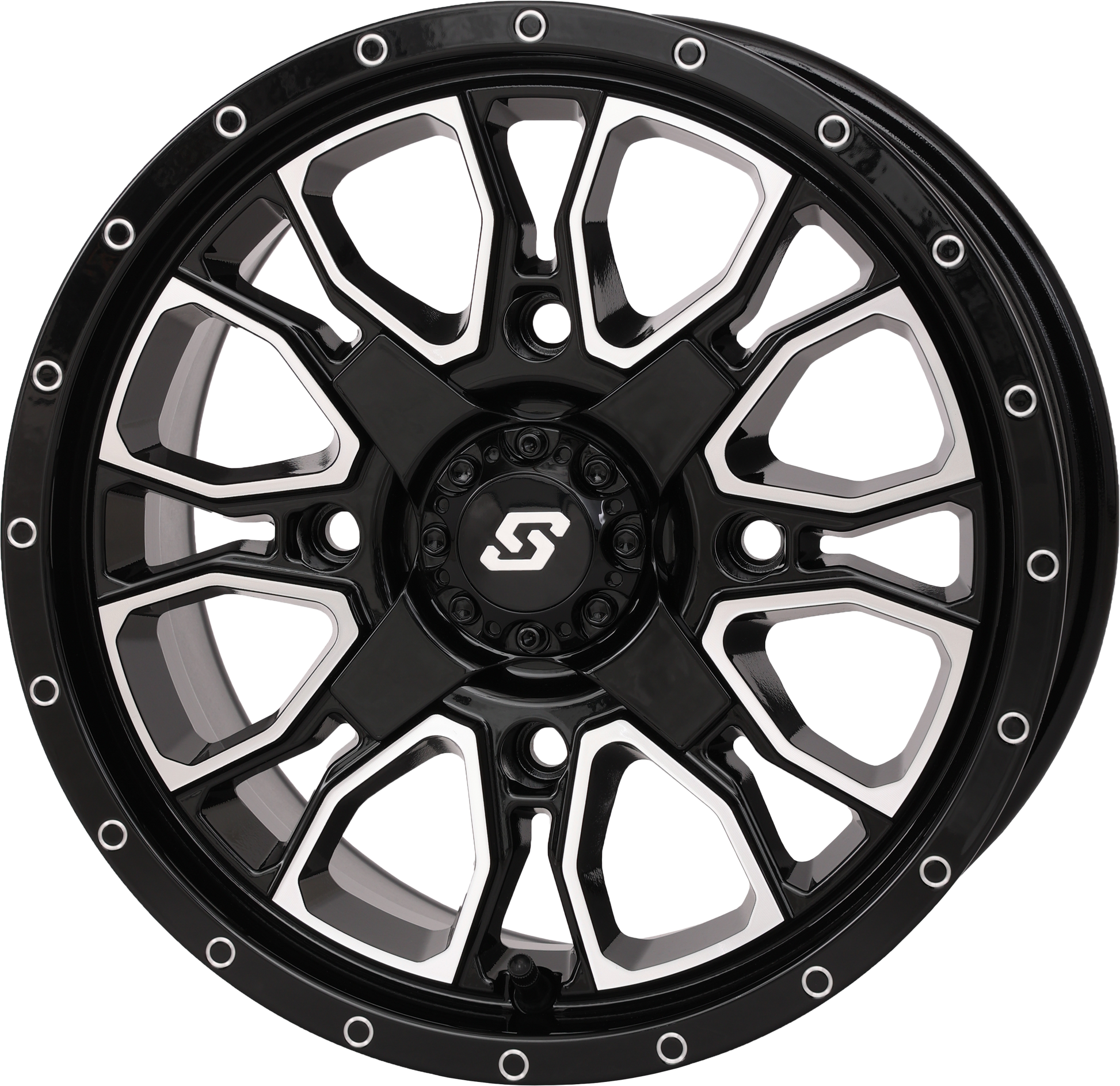 Fusion Dd Wheel  14x7 5+2 4/137 & 4/156 Gloss Blk/Mach
