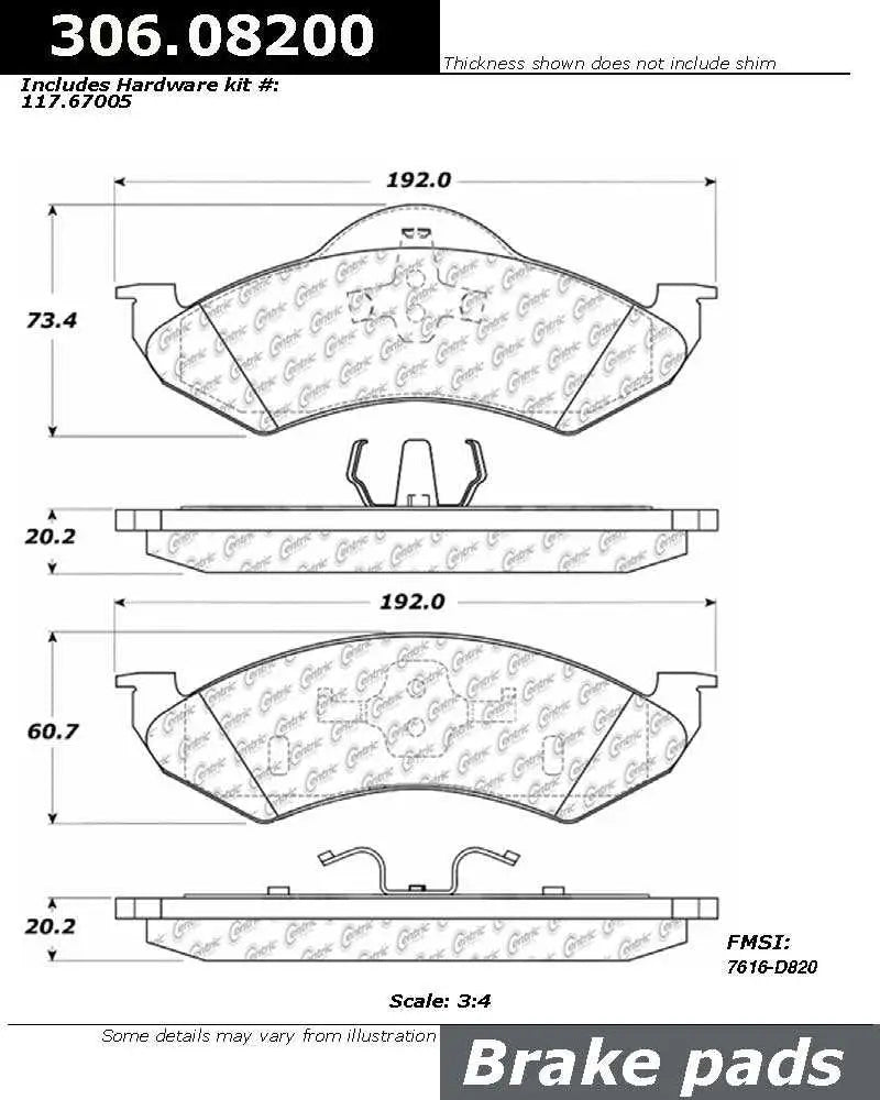 306.08200 Brake Pad