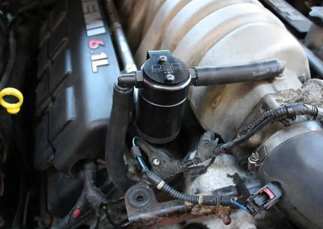 J&L 3062P-B J&L 05-10 Dodge Charger 6.1L Hemi Passenger Side Oil Separator 3.0 - Black Anodized