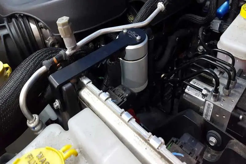 J&L 3064D-C J&L 12-17 Jeep Wrangler JK 3.6L Passenger Side Oil Separator 3.0 - Clear Anodized