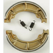 Motorcycle brake shoes with springs for the 306G Grooved model, durable and reliable