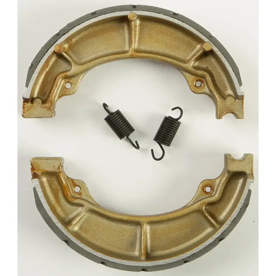 Motorcycle brake shoes with springs for the 306G Grooved model, durable and reliable