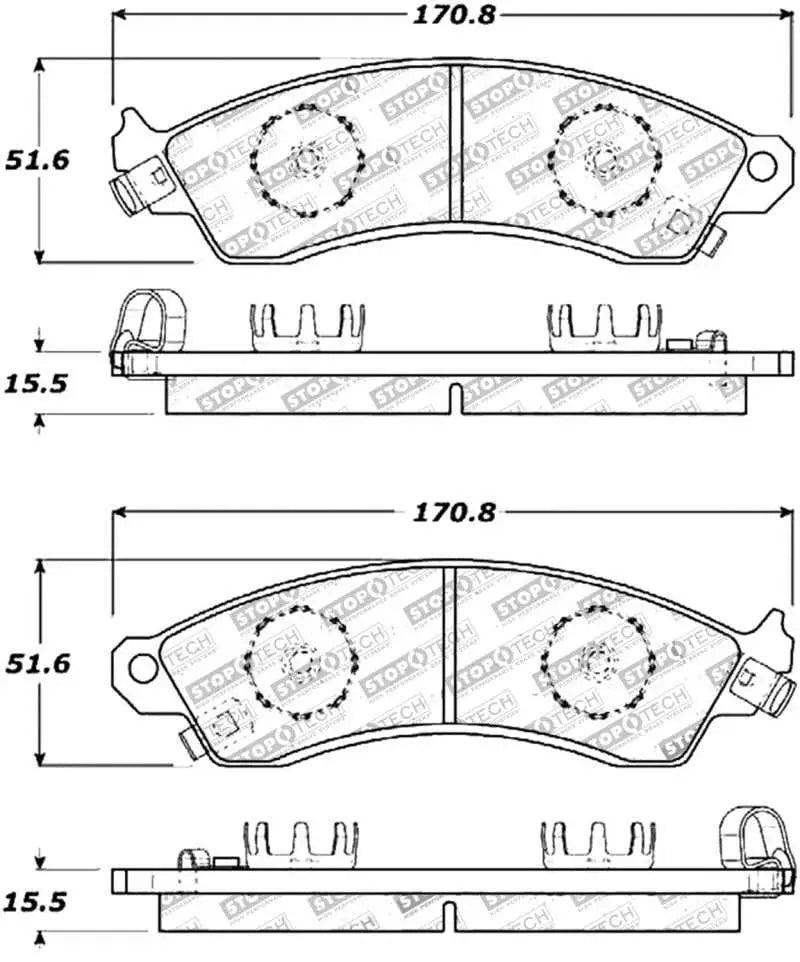 Stoptech 308.0412 StopTech Street Touring Brake Pads