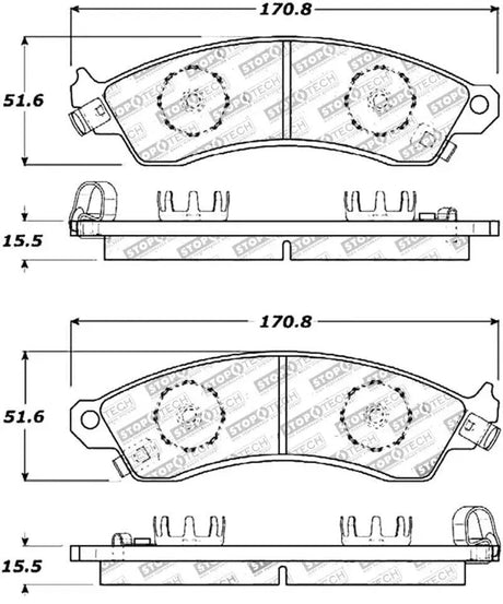 Stoptech 308.0412 StopTech Street Touring Brake Pads