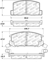 Stoptech 308.0657 StopTech Street Touring 1/90-95/00-05 Toyota MR2/Spyder Rear Brake Pads