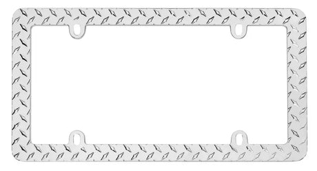 30830 Cruiser License Plate Frame Diamond Plate
