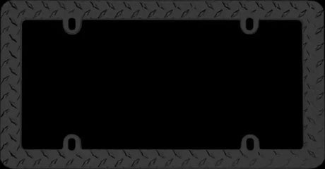 30850 Cruiser License Plate Frame Diamond Plate