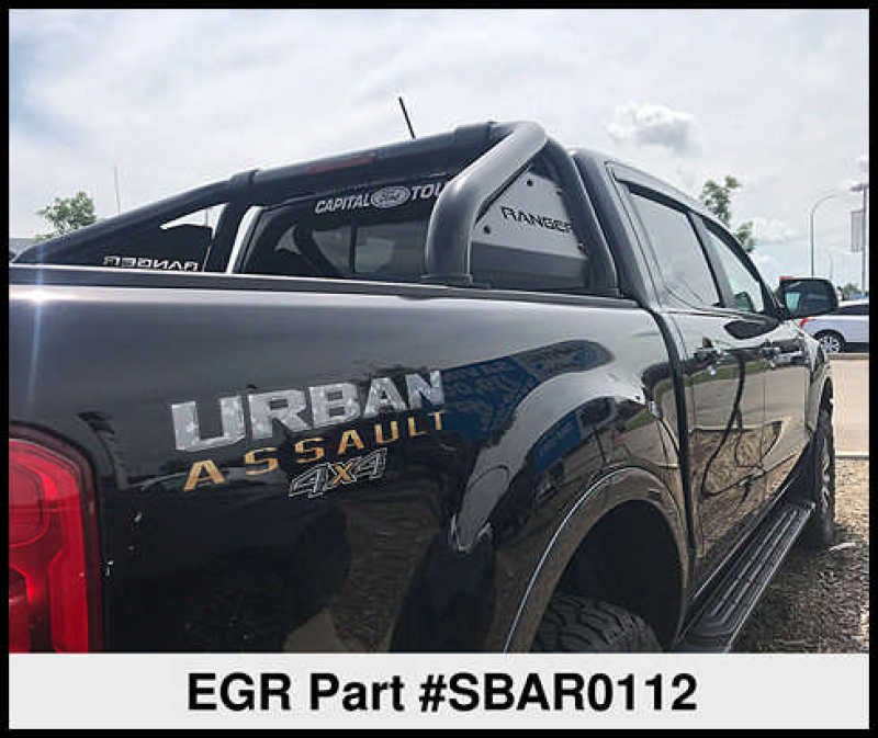 EGR 2019+ Ford Ranger Black Powder Coat S-Series Sports Bar (w/o Side Plates) - SBAR0112