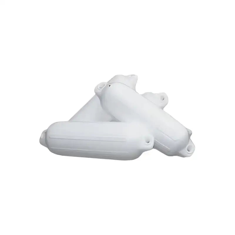 White boat guard fenders in a stacked position for the 31014 Taylor Made 8' X 26' Boat Guard Fender designed for superior protection and durability.
