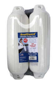 310152P Taylor Made 5’ X 18’ Bg 2 Pk. White W/Blk. Rope - Boat Fender