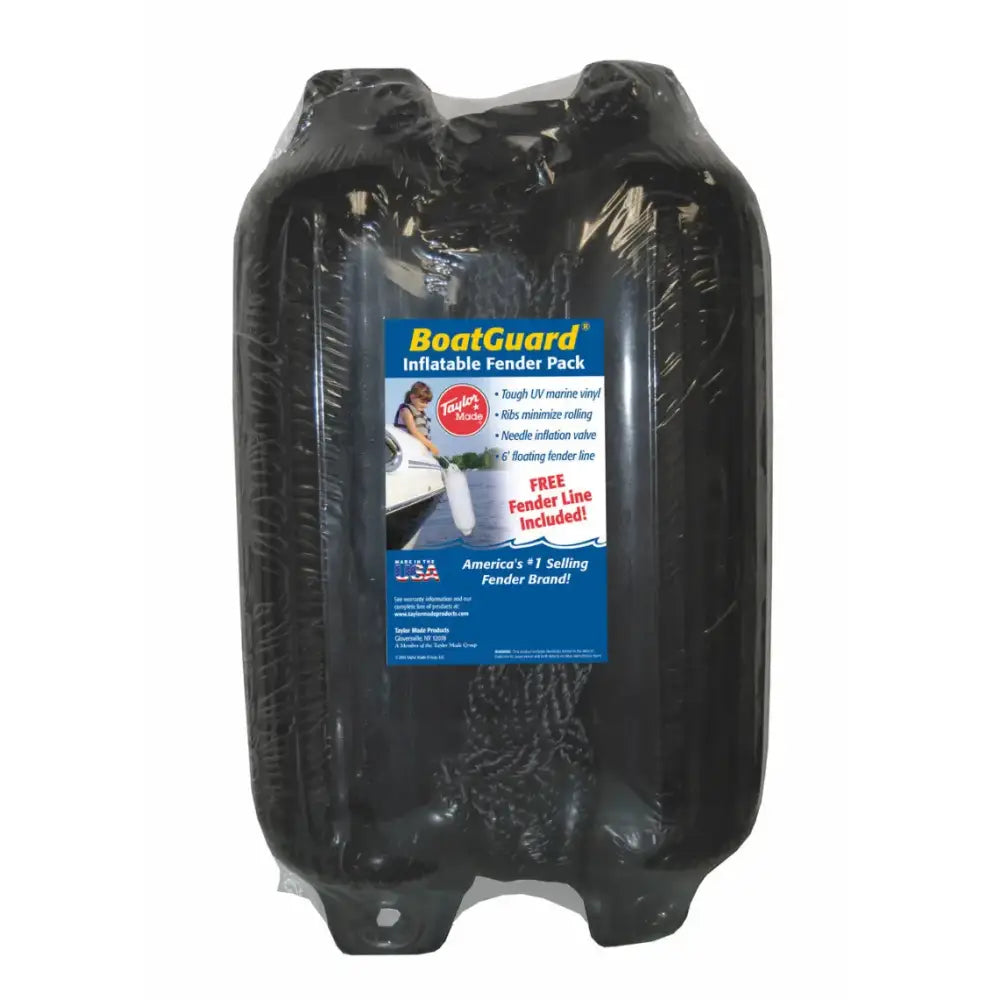 31016B2P Taylor Made 6’ X 22’ Bg Fend 2 Pk. Black W/Blk - Boat Fender
