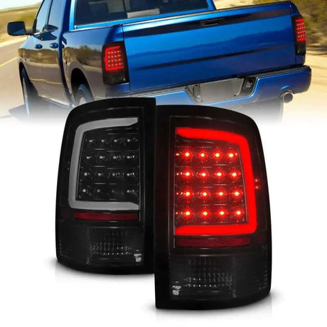ANZO 311453 ANZO 09-18 Dodge Ram 1500 Full LED Tailights w/ Sequential Black Housing/Smoke Lens