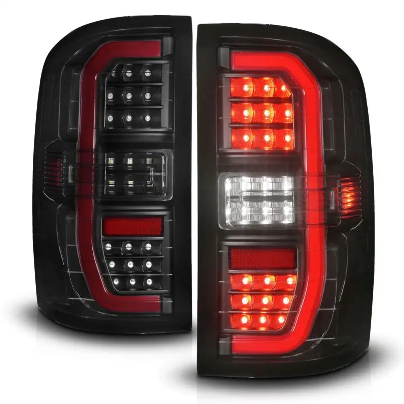 ANZO 311465 311465 ANZO 14-18 GMC Sierra 1500 Full LED Taillights Black Housing Smoke Lens (w/C Light Bars)