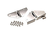 Kentrol 30403 Kentrol 76-95 Jeep CJ/Wrangler YJ Windshield Hinge Pair - Polished Silver