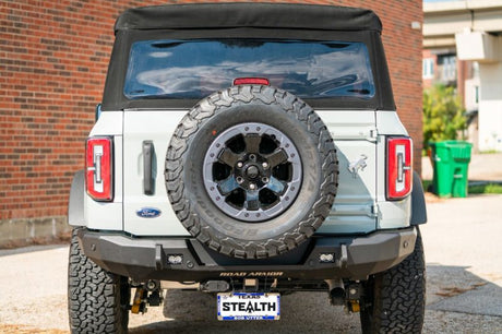 Road Armor 2021+ Ford Bronco Stealth Rear Slim Fit Bumper - Tex Blk - 6213R3B