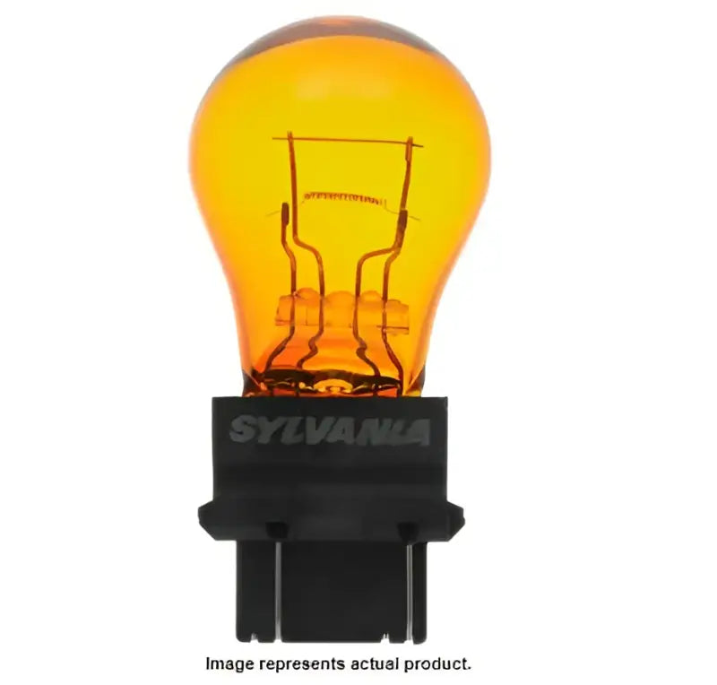 Amber Sylvania automotive light bulb for bright car lighting and signaling