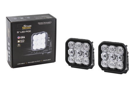 Diode Dynamics SS5 LED Pod Sport - White Spot (Pair) - DD6768P