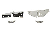 Kentrol 30427 Kentrol 76-95 Jeep CJ/Wrangler YJ Windshield Hinge No Mirror Holes Pair - Polished Silver
