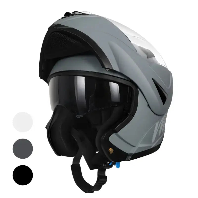 32-4034 Scorpion Exo Exo-R320 Full-Face Helmet Alchemy Cement/Blue/Hi-Viz Md - Helmets
