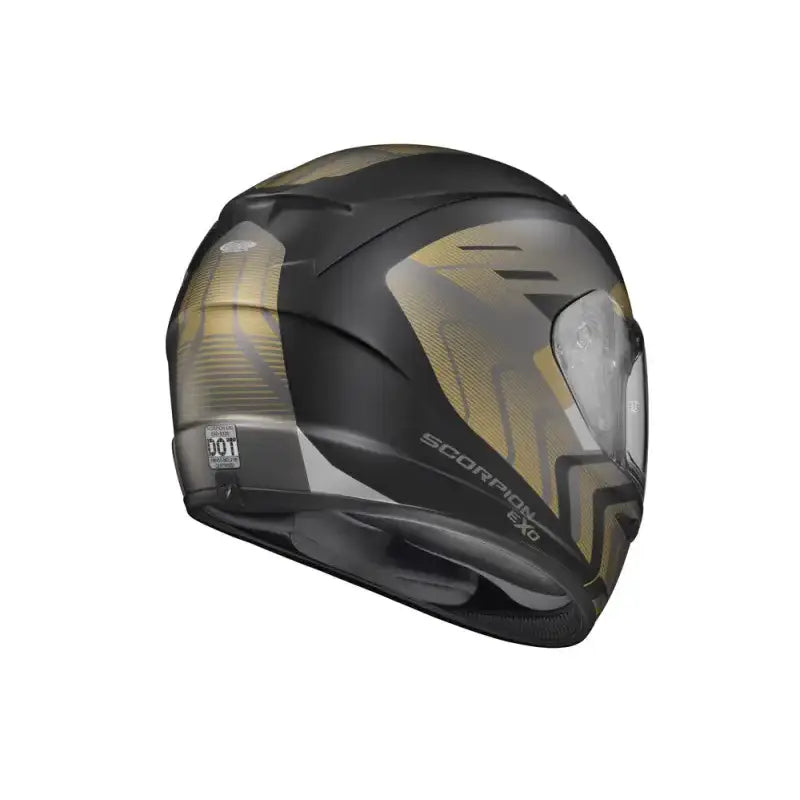 32-4054 Scorpion Exo Exo-R320 Full-Face Helmet Alchemy Black/Gold/Grey Md - Helmets
