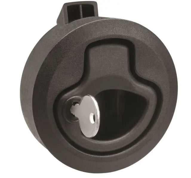 3228BC Whitecap Black Nylon Locking Slam Latch - Drawer