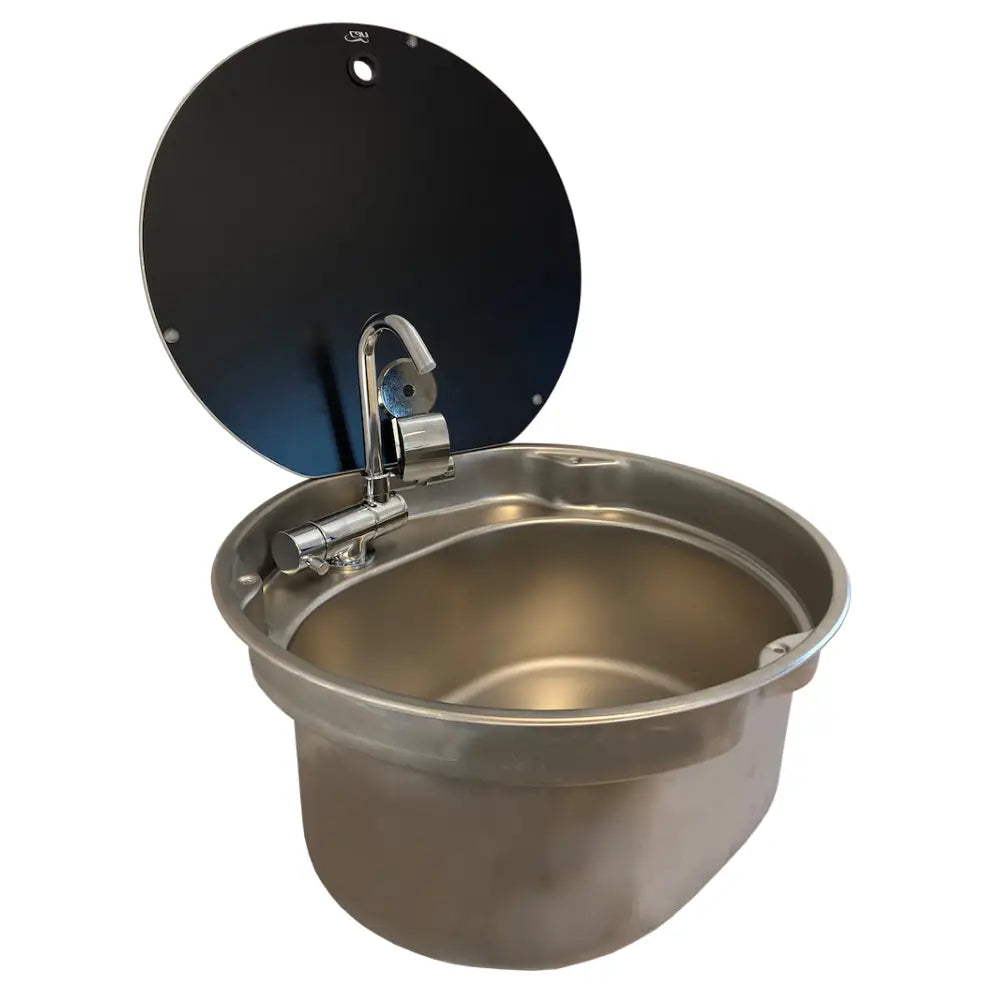 Suburban Mfg Sink: 3262AST Suburban CAN 16" RV Sink w/ Fold-Down Faucet – Stainless Steel
