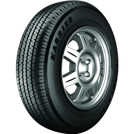Black tire with silver rim on Americana Tire 32680 Spk Wh Str RV parts & accessories