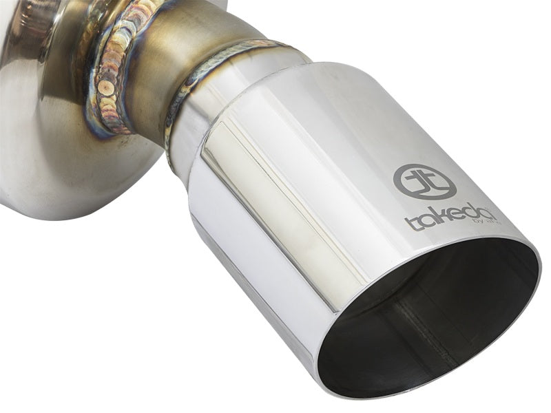 aFe 49-36615-P aFe POWER Takeda 16-17 Honda Civic I4-1.5L (t) 2.25-2.5in 304 SS CB Dual-Exit Exhaust Polish Tip
