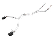 AWE Tuning 3020-33124 AWE Tuning Audi B9.5 RS5 Sportback Non-Resonated Track Edition Exhaust - RS-Style Diamond Blk Tips