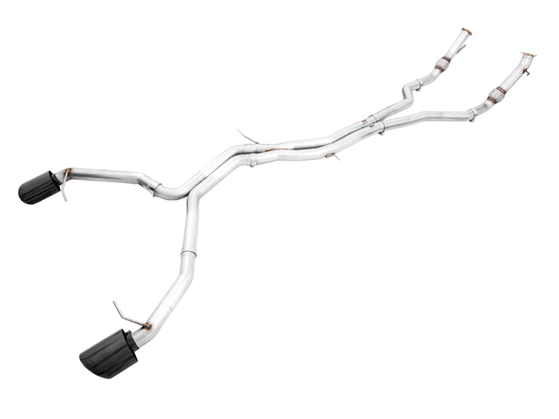 AWE Tuning 3020-33124 AWE Tuning Audi B9.5 RS5 Sportback Non-Resonated Track Edition Exhaust - RS-Style Diamond Blk Tips